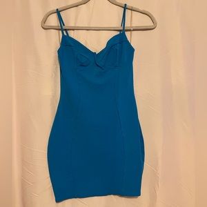 Blue bodycon dress